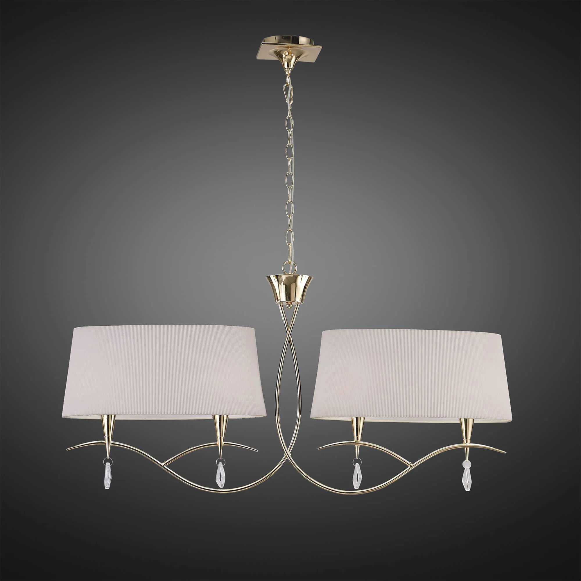 Mara French Gold-Ivory White Ceiling Lights Mantra Multi Arm Fittings Mara French Gold-Ivory White Ceiling Lights Mantra Multi Arm Fittings